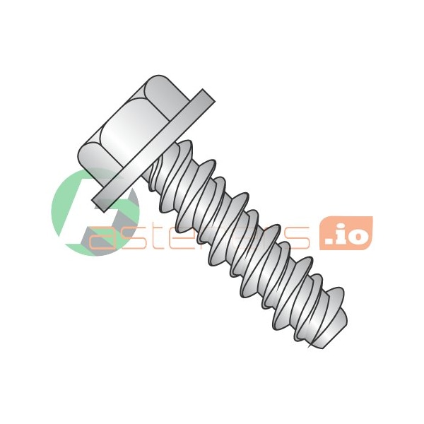 Newport Fasteners Thread Cutting Screw, #6 x 3/8 in, 18-8 Stainless Steel Hex Head Hex Drive, 5000 PK 739139 - main